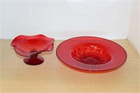 RED GLASS BOWLS