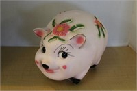 CHALK PIG STATUE/WANTABE BANK - AS IS
