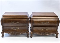 PAIR WHITE FINE FURNITURE BEDSIDE CHESTS