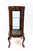 MAHOGANY STAINED CURIO CABINET