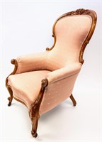 LATE 19TH CENTURY CARVED GENTLEMAN'S CHAIR