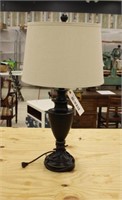 Small Black Bedside Lamp ~ Tested & Working