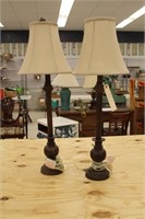 Pair of Table Lamps ~ 1 is Missing its Finial