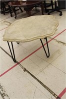 Outdoor Table w/ Faux Marble Top & Hairpin Legs