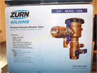 4 Zurn 3/4" Pressure Vacuum Breaker Valves