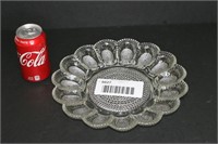 Vintage Clear Glass Egg Tray