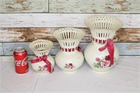 Set of 3 Graduated Size "Formalities" Vases