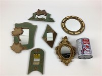 Miroirs terre cuite vernissée & miroirs en métal