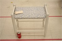 Wooden Bench w/ Upholstered Top Seat