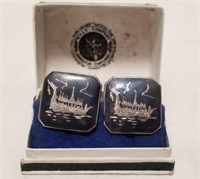 Vintage Willy Co. Siam Sterling Cuff Links