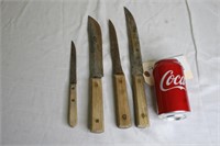 Set of 4 Old Forge Carbon Steel Knives
