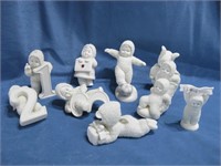 Nine Dept 56 Snow Baby Figurines Tallest 4"