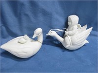 Pair Dept 56 Snow Babies Porcelain Figurines