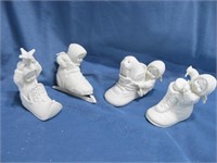 Four Dept 56 Snow Babies Porcelain Figurines