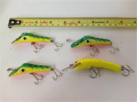 3 Ping-A-T Lures 1 Bagley's Smoo #3