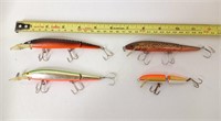 3 Rebel Jointed Minnows One Rapala