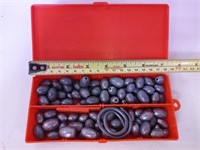 Assortment of Egg Sinkers in Case