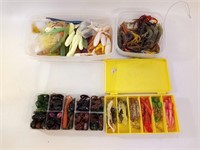 Lot of Soft Baits with Cases