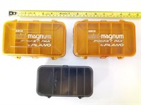 3 Small Tackle Organizers Mini-Magnum 3213 (x2) +