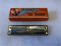 M HOHNER OLD STAND BY HARMONICA WITH BOX