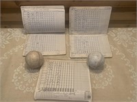 1970'S BARTOS MENS SOFTBALL SIGNED BALLS