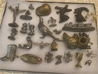 PEWTER & METAL FIGURINES ETC