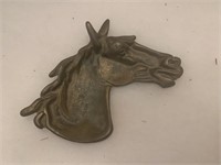 VINTAGE METAL HORSE ASHTRAY
