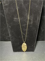 14k gold Necklace with Hawaiian Maile Leaf Dipped