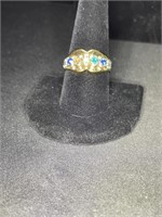 18k Gold Ring size 10 weighs 3.7 grams missing