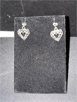 Sterling silver Heart Shaped earrings total