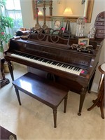 ACROSONIC PIANO W BENCH AND CONTENTS NOTE