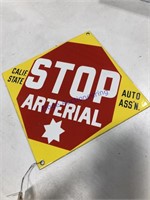 STOP ENEMAL SIGN-APPROX 8.5"X8.5"