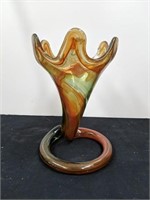 Vintage 10" glass vase/art