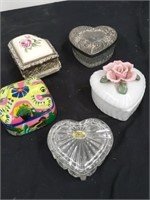 Group of cute trinket boxes
