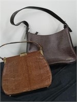 (2) leather purses