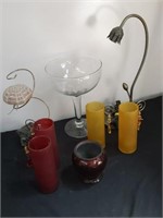 Miscellaneous candle holders, huge margarita