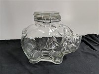 8x10 glass piggy jar