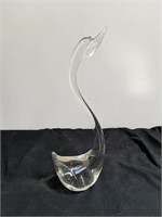 10 inch glass swan