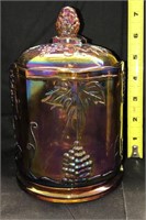 small carnival glass cannister