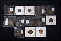 13 WHEAT PENNIES