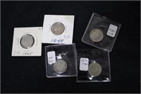SHIELD, LIBERTY V AND JEFFERSON NICKELS