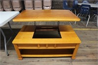 Coffee table with lift top