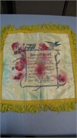WWII Satin Silk Sweet Heart Throw for Pillow