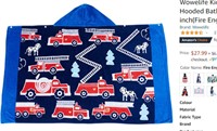Wowelife Kids Beach Towels for Boys Fire Truck