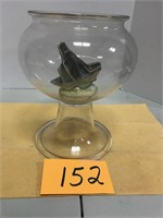 Clear Glass Fish Bowl 11" tall x 8" diameter