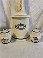 THE VICTORIAN POTTERY CO. PASTA SET - EXC. COND.
