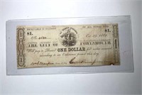 1862 City of Portsmouth $1 Dollar, Scarce