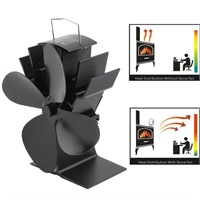 4-blades Steel  Stove Fan Heat Powered