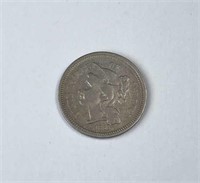 1868 U.S. 3 Cent Nickel, Nice Grade