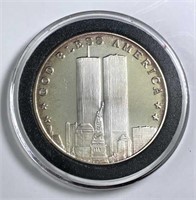 1oz Silver Land of the Free 9/11 WTC Round